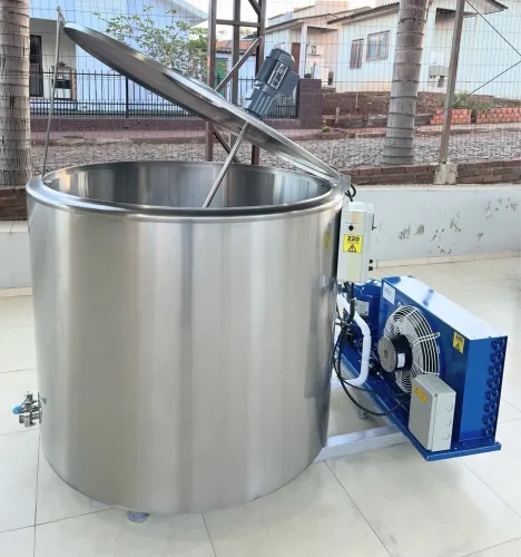 Tanque Resfriador de Leite 500 Litros Inox Tina De Caldas Açaí Sorvetes Água Misturador
