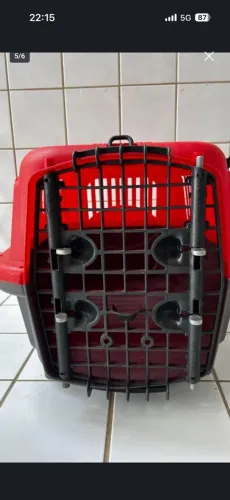Caixa de Transporte Plast Pet Cargo kennel n4 Vermelha para Cães e Gatos
