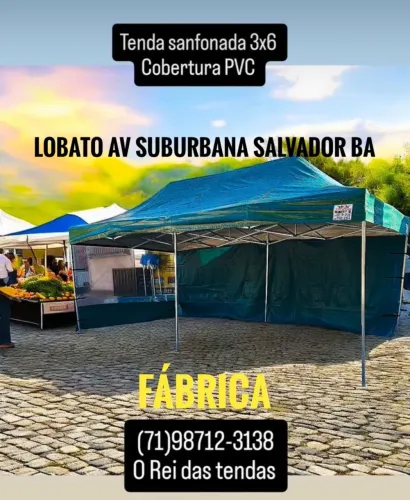 Toldo sanfonado monta rápido padrão prefeitura 