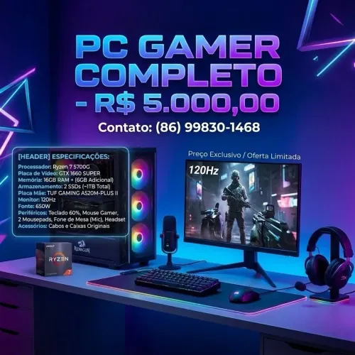 PC GAMER PC COMPLETO!!!
