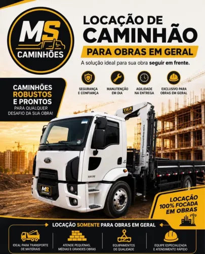 Aluguel caminhão Munck