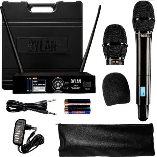 Microfone Sem Fio Dylan Gx-1, Uhf Dinâmico, Supercard, Cápsula Condenser