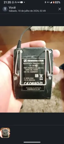 Lapela sem fio sennheiser 