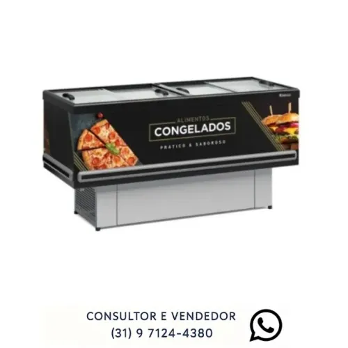 Ilha de Congelados Vidro Reto 2m Polar