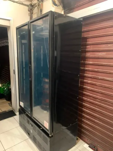Freezer Vertical preto 02 portas 220v