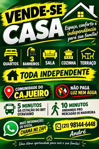 Vendo casa Madureira
