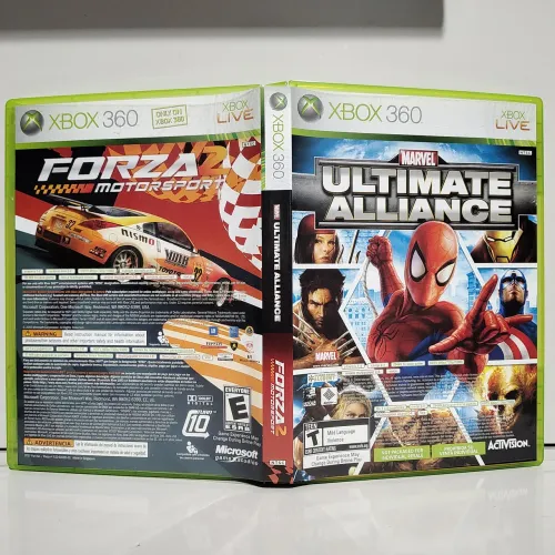 Forza Motorsport 2 + Marvel Ultimate Alliance Xbox 360 Bundle Original Mídia Física