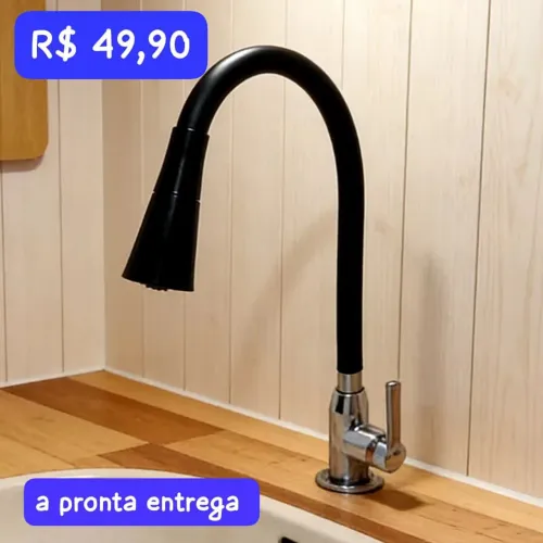 Torneira bancada flexível