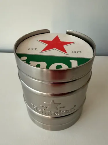 Porta bolachas Heineken - de metal