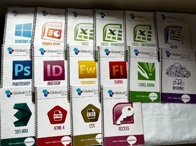 apostilas informática e design - pacote office, photoshop, html, 3ds max