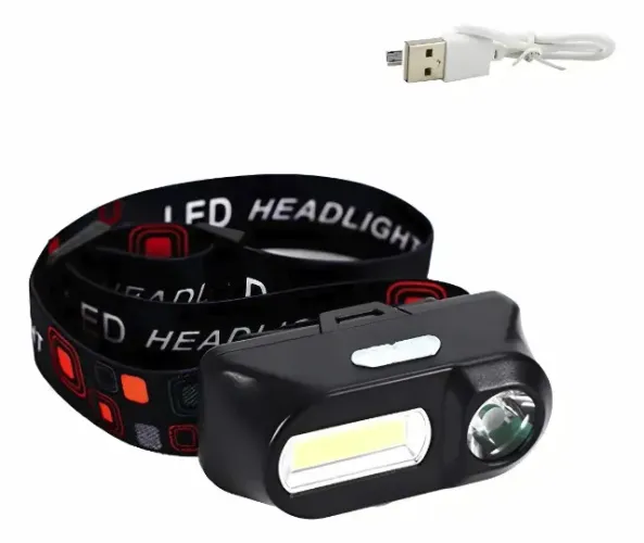 Lanterna Cabeça Led, Luz De Pesca, Carregamento Usb
