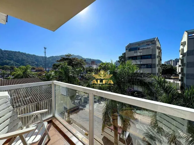 Apartamento com Sacada à Venda na Praia da Enseada  Alfa Imóveis Guarujá