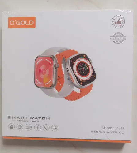 Smartwatch A,Gold 2 aparelhos e 6 pulseiras