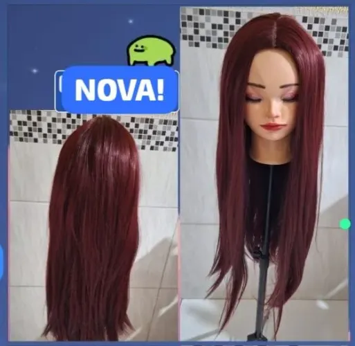 Peruca marsala/cobre