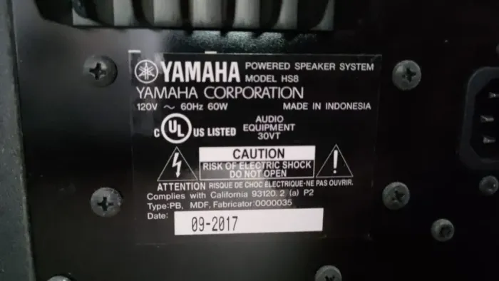 Par(dois) Yamaha HS8 monitor de referência de estúdio