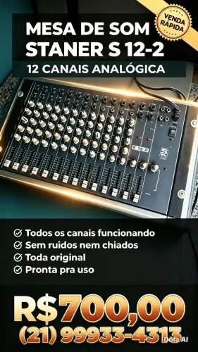 Mesa som 12 canais show