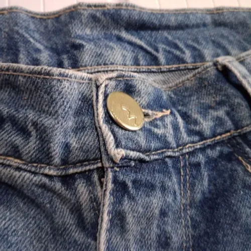 Calça jeans feminina tamanho 38 calça jeans azul pantalona