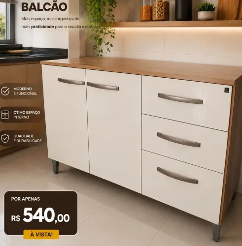 Balcão novo off white