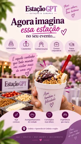 Açaí, Sorvete e Diversão em Uma Só Estação - *