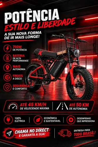 Bicicleta elétrica estilo moto ? 750W