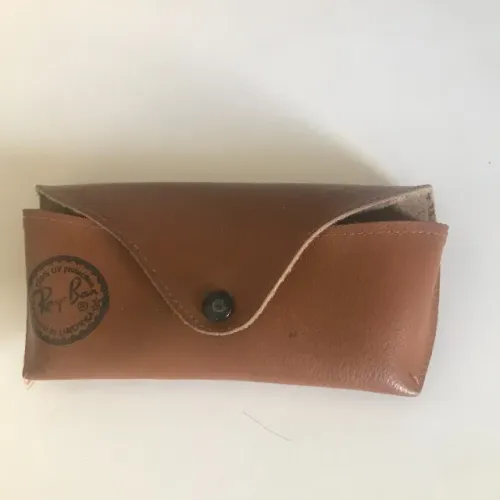 Case Porta Óculos Ray-ban Couro Marrom Masculino