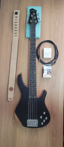 Kit Contrabaixo Tagima Millenium Top 5 Ativo Completo + Acessórios Premium