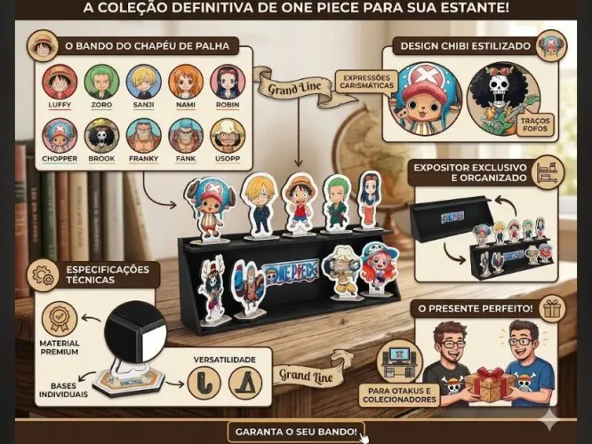 Coleção ONE PIECE + Suporte