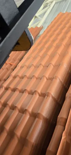 Telha pvc plan cor Ceramica de 3,29x0,88 de 1,5mm  a R$139,90