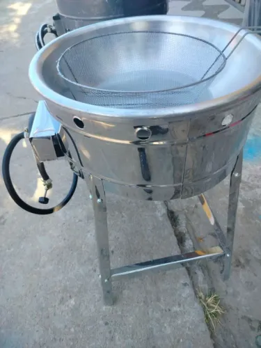 Fritadeira 7L a gas em inox