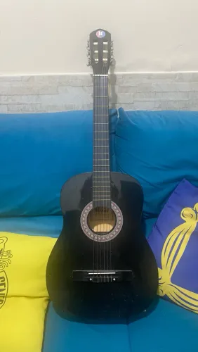 Violão Acústico Winner 38 Polegadas Preto Clássico 6 cordas Aço e Nylon