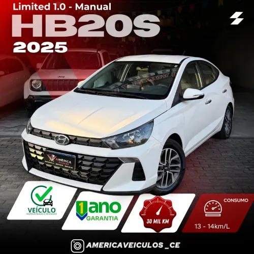Hyundai HB20S Limited Plus 1.0 Flex 12V Mec. 2025