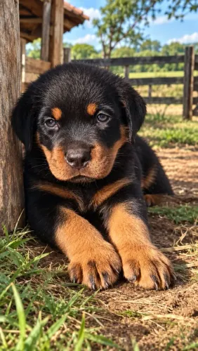 Rottweiler macho cabeça de touro