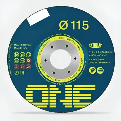 DISCOS FLAP TYROLIT ONE GRÃO 115 G60