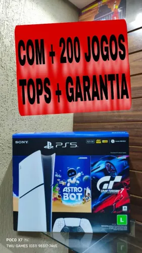 PS5 + 200 jogos tops