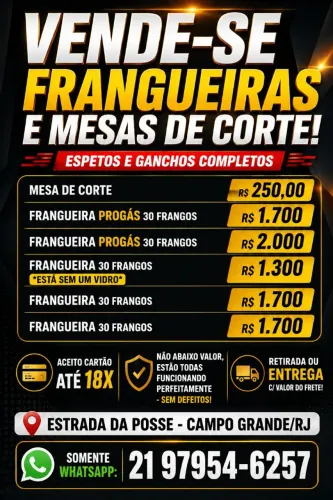 FRANGUEIRAS E MESA DE CORTE