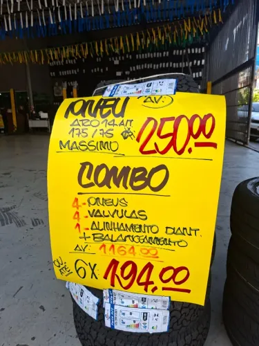 COMBOS DE PNEUS NA PROMOÇÃO
