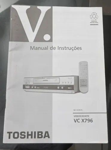 Manual de instruções VIDEO CASSETE TOSHIBA X796