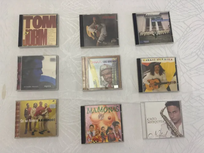 Lote 9 CDs Originais Nacionais - Mamonas, Raimundos, Tom Jobim e mais