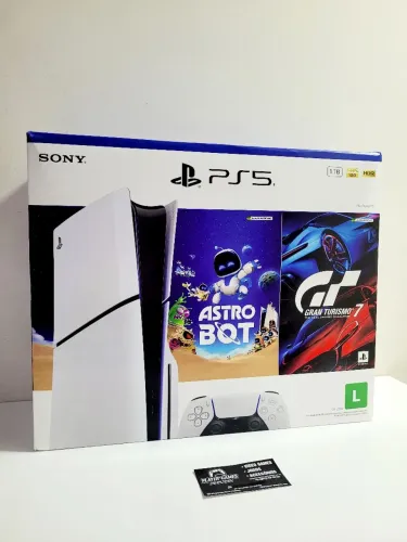 Playstation 5 Slim Memória 1TB Com Leitor de Discos + 2 Jogos (Aceito Cartão)