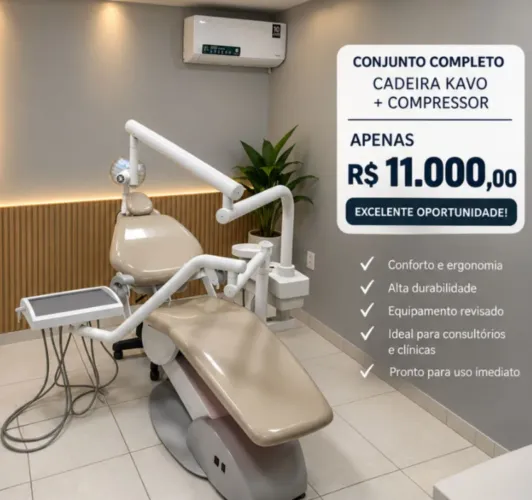 Cadeira Odontológica KaVo + Compressor 35L - R$ 11.000