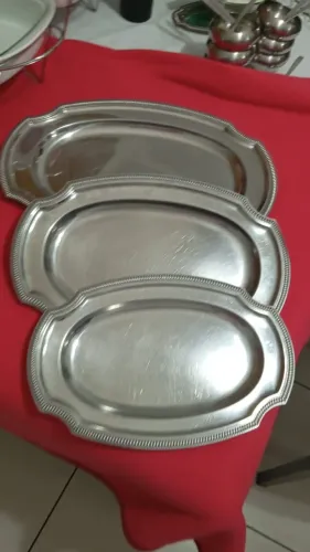 Baixela de inox 3 peças