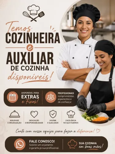 Disponível para extras e fixos
