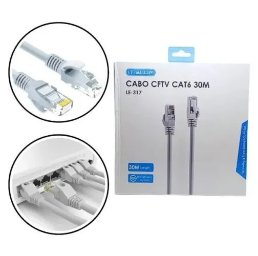 Cabo rede CAT6 30m IT-BLUE LE-317