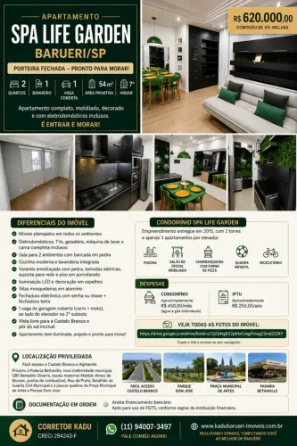 Imóvel para venda possui 54 metros quadrados com 2 quartos em Vila Barros - Barueri - SP