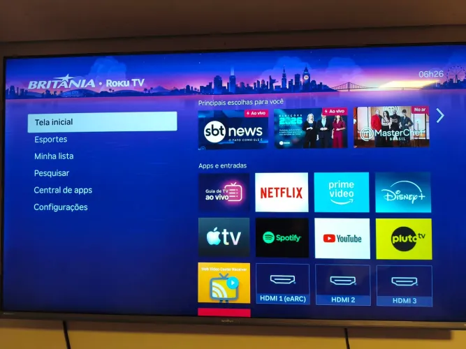 Smart TV Britânia, 50 Pol, 4k