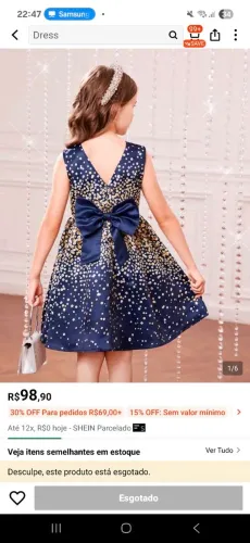 Vendo vestido de festa infantil