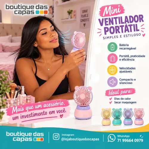 MINI VENTILADOR PORTÁTIL H MASTON P MAQUIAGEM FS39