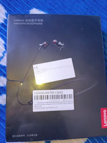 Fone Lenovo HE05X intra auricular esportivo, novo, lacrado.
