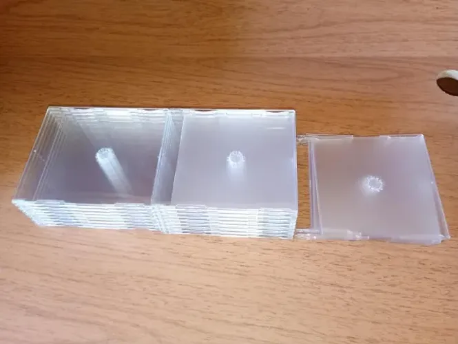16 Estojo Box Caixa CD Acrílico Cristal Opaco Slim REÚSO + 5 Peças Avulsas