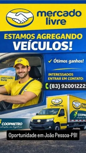 OPORTUNIDADE ENTREGAS MERCADO LIVRE 